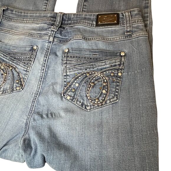 Earl Jeans Women 8 Cropped Mid Rise Stretch (W28 L23) - Picture 6 of 14